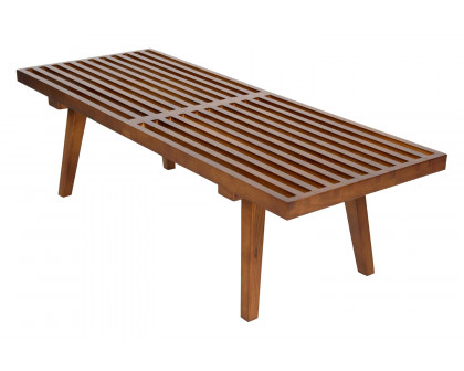 LeisureMod Mid-Century Inwood Platform Bench 4 Feet