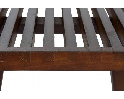 LeisureMod Mid-Century Inwood Platform Bench 4 Feet - Walnut