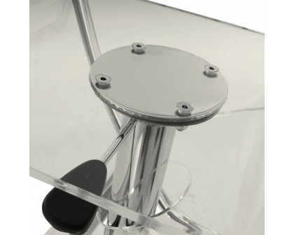 LeisureMod Napoli Transparent Acrylic Bar/Counter Stool - Clear