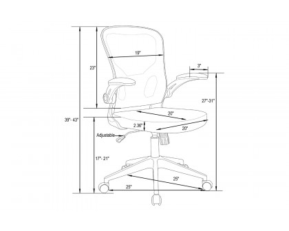 LeisureMod™ Newton Mesh Office Chair - Beige