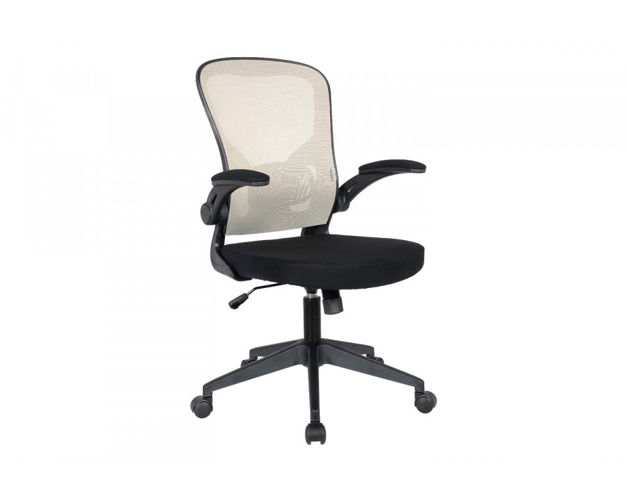 LeisureMod Newton Mesh Office Chair - Beige