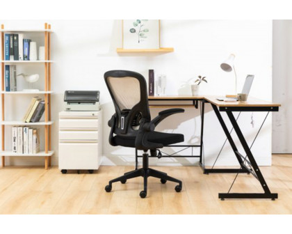 LeisureMod™ Newton Mesh Office Chair - Beige