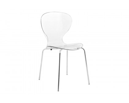 LeisureMod Oyster Modern Dining Side Chair