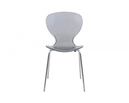 LeisureMod Oyster Modern Dining Side Chair - Black