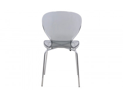 LeisureMod Oyster Modern Dining Side Chair - Black