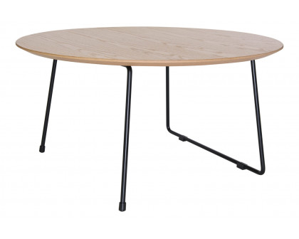 LeisureMod - Pemborke Mid Century Modern Round Coffee Table