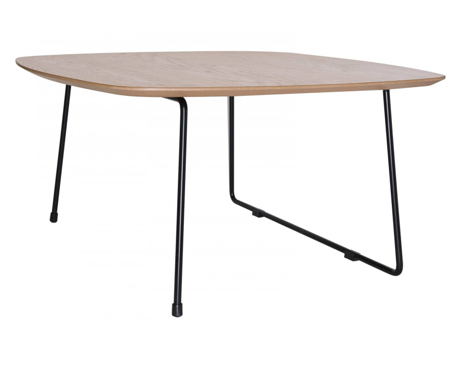 LeisureMod - Pemborke Mid Century Modern Square Coffee Table