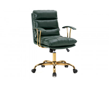 LeisureMod Regina Modern Leather Adjustable Conference Office Chair