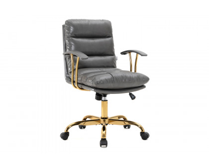 LeisureMod Regina Modern Leather Adjustable Conference Office Chair