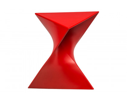 LeisureMod Randolph Modern Side End Table - Red