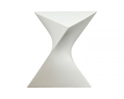 LeisureMod Randolph Modern Side End Table - White