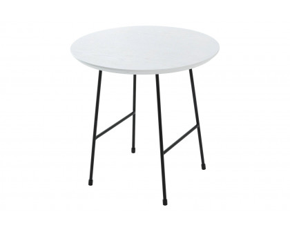 LeisureMod Rossmore Black Base Side Table