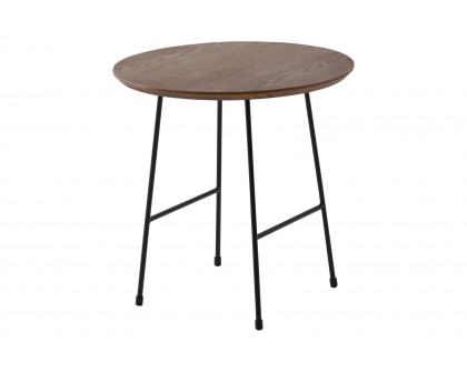 LeisureMod Rossmore Black Base Side Table