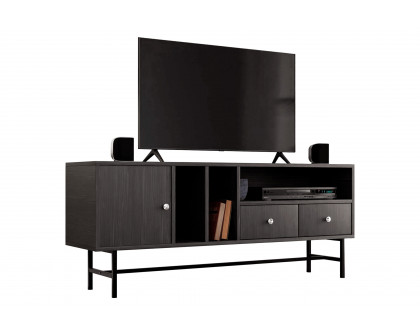 LeisureMod Rochester Modern Rectangular TV Stand with Enclosed Storage