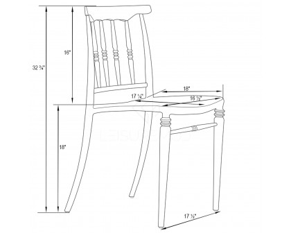 LeisureMod Spindle Transparent Modern Lucite Dining Chair - Clear