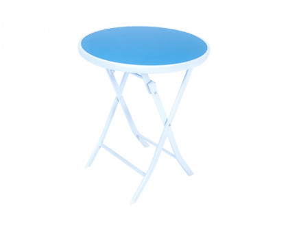 LeisureMod Sling Modern Bistro Dining Set - Blue