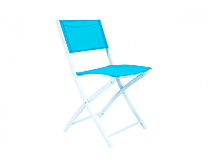 LeisureMod Sling Modern Bistro Dining Set - Blue