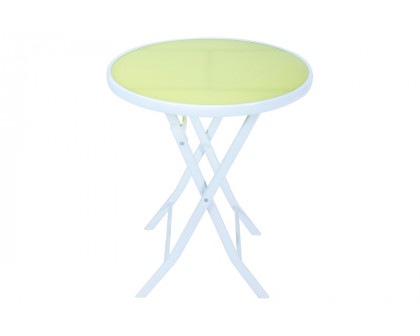 LeisureMod Sling Modern Bistro Dining Set - Green