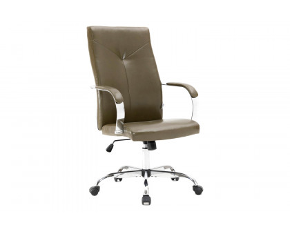 LeisureMod Sonora Modern High-Back Leather Office Chair