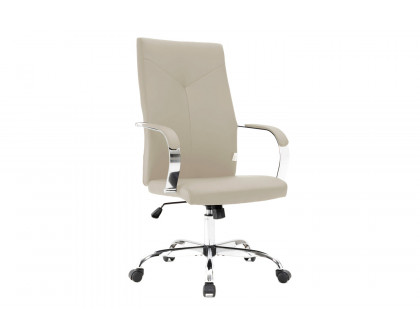 LeisureMod Sonora Modern High-Back Leather Office Chair