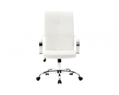 LeisureMod Sonora Modern High-Back Leather Office Chair