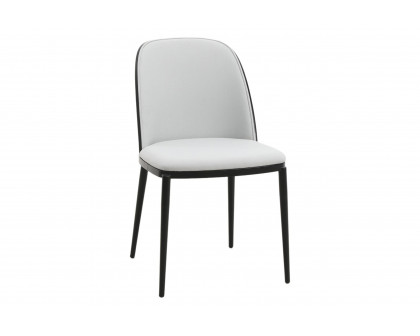 LeisureMod TCBL18 Tule Mid-Century Modern Dining Side Chair with Powder-Coated Steel Frame