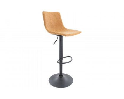 LeisureMod Tilbury Modem Adjustable Bar Stool with Footrest and 360-Degree Swivel