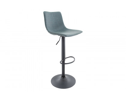 LeisureMod Tilbury Modem Adjustable Bar Stool with Footrest and 360-Degree Swivel