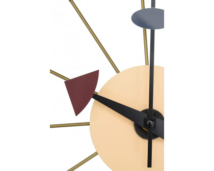 LeisureMod Concordia Modern Design Round Balls Silent Non-Ticking Wall Clock