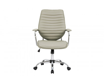 LeisureMod Winchester Leatherette Office Chair - Tan