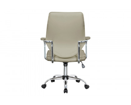 LeisureMod Winchester Leatherette Office Chair - Tan