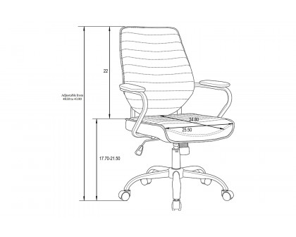 LeisureMod Winchester Leatherette Office Chair - White