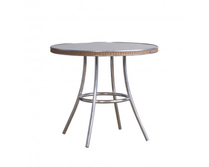 Lloyd Flanders - All Seasons 33" Round Bistro Table with Reversible Glass