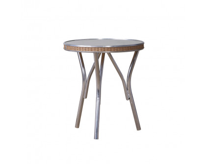 Lloyd Flanders - All Seasons 19" Round End Table with Reversible Glass