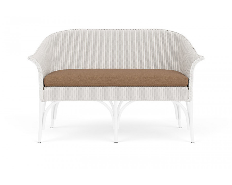 Lloyd Flanders™ All Seasons Settee - White, Canvas Natural