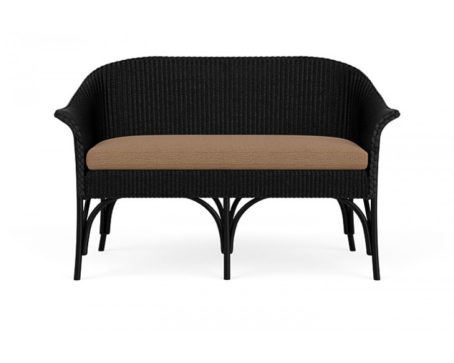 Lloyd Flanders™ All Seasons Settee - Ebony, Canvas Natural