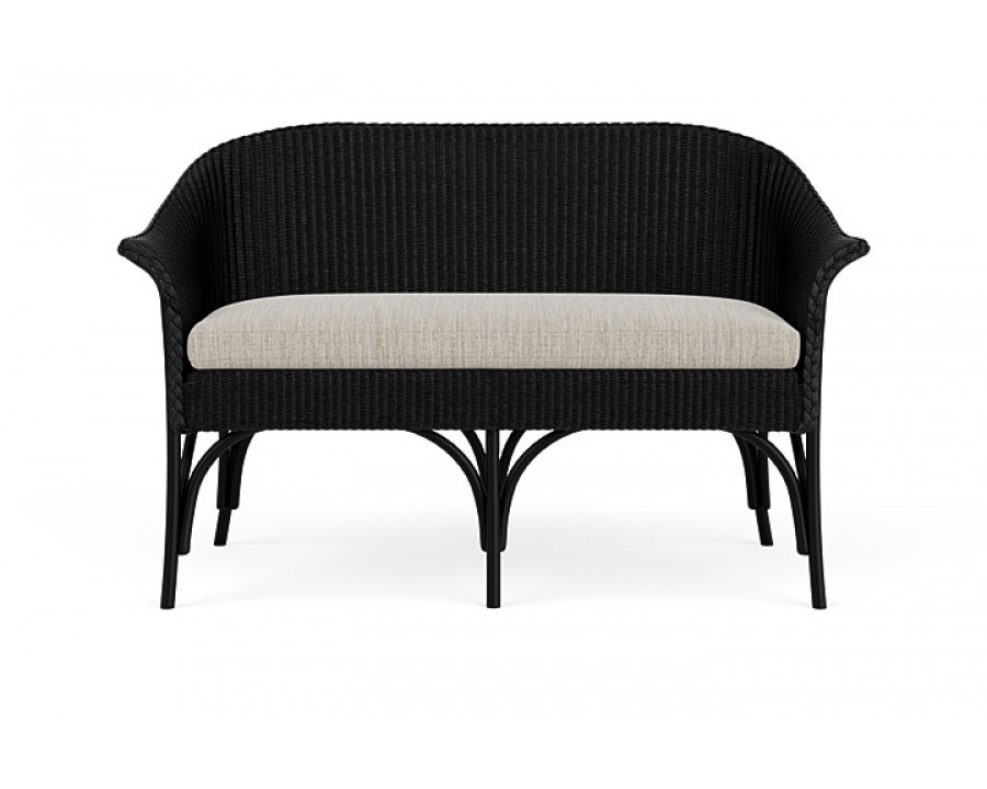 Lloyd Flanders™ All Seasons Settee - Ebony, Callen Celadon