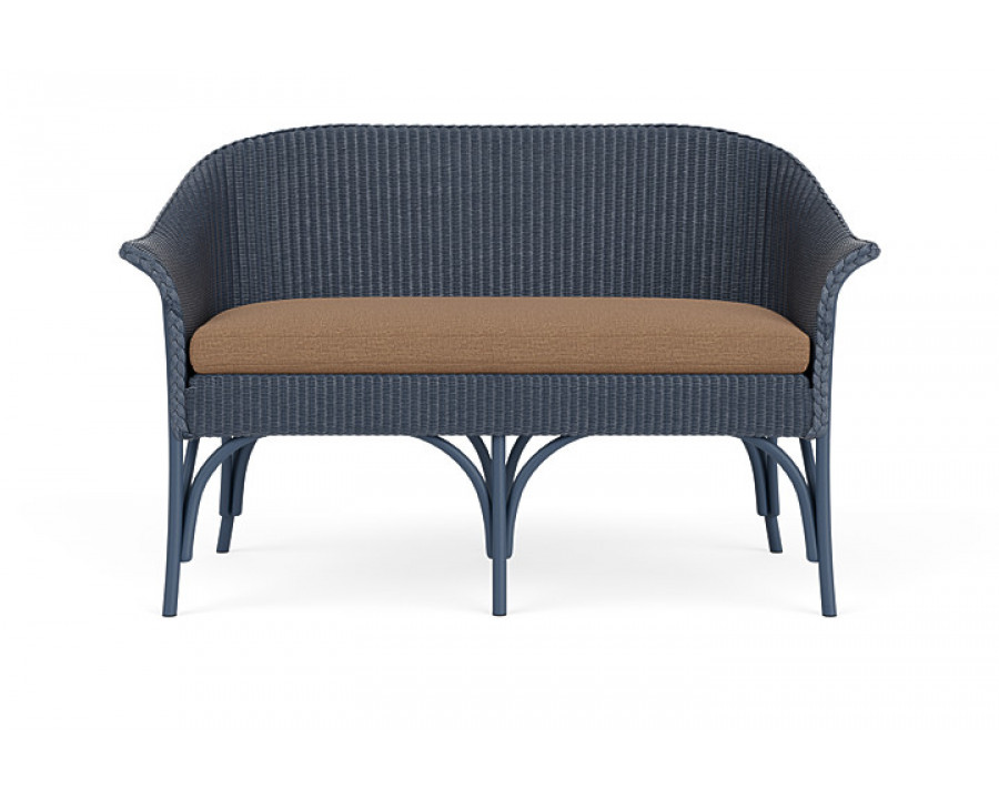 Lloyd Flanders™ All Seasons Settee - Denim Blue, Canvas Natural