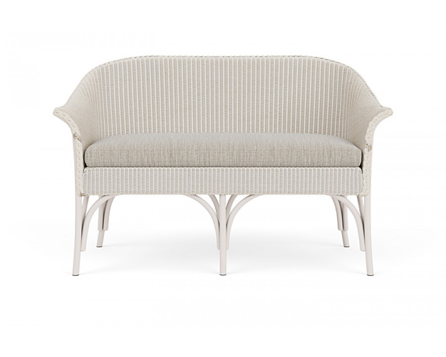 Lloyd Flanders™ All Seasons Settee - Antique White, Callen Celadon