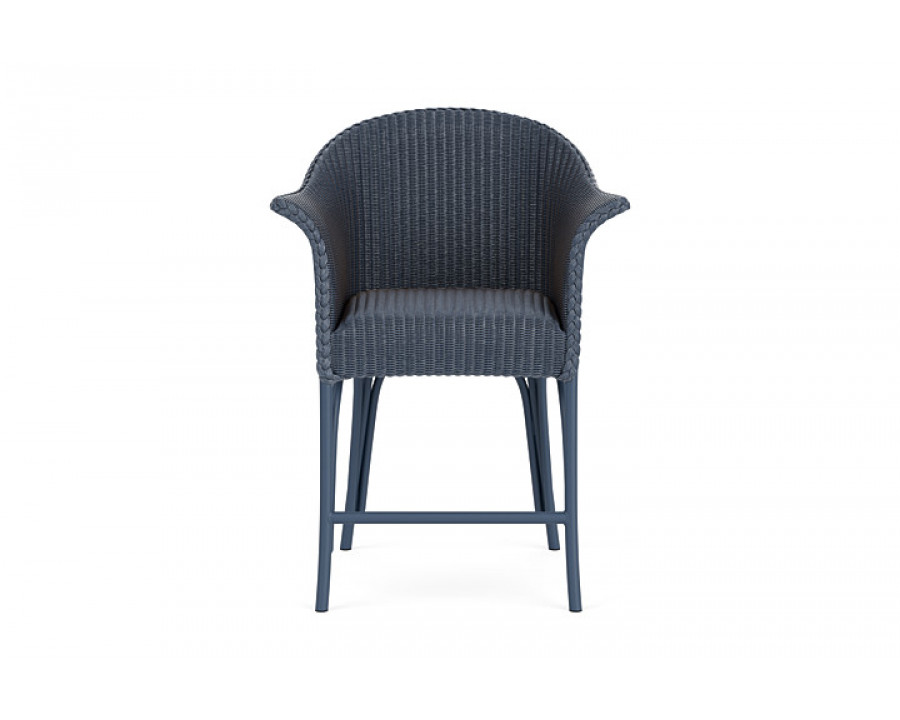 Lloyd Flanders™ All Seasons Balcony Stool with Padded Seat - Denim Blue