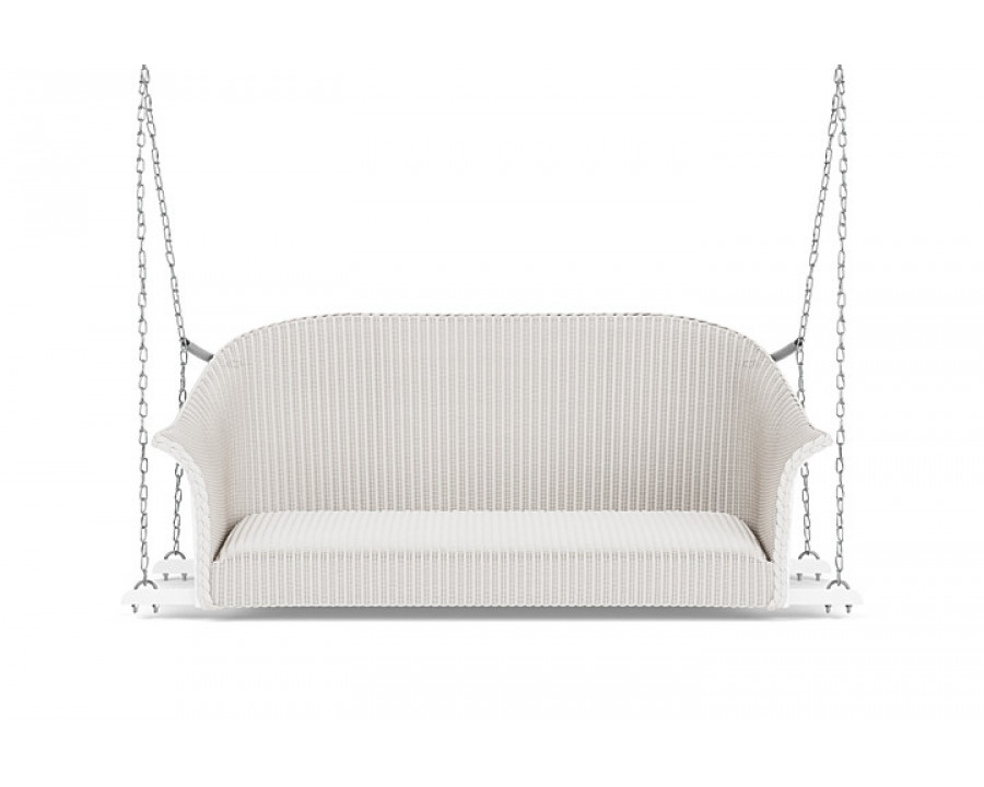 Lloyd Flanders™ All Seasons Settee Swing with Padded Seat - White