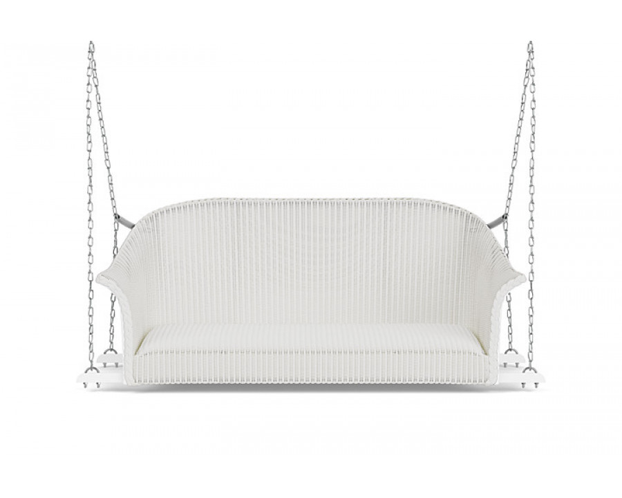 Lloyd Flanders™ All Seasons Settee Swing with Padded Seat - Matte White