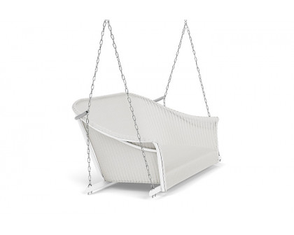 Lloyd Flanders™ All Seasons Settee Swing with Padded Seat - Matte White