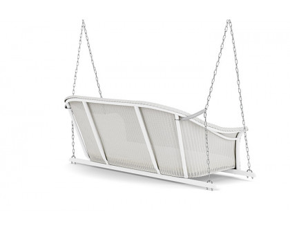 Lloyd Flanders™ All Seasons Settee Swing with Padded Seat - Matte White