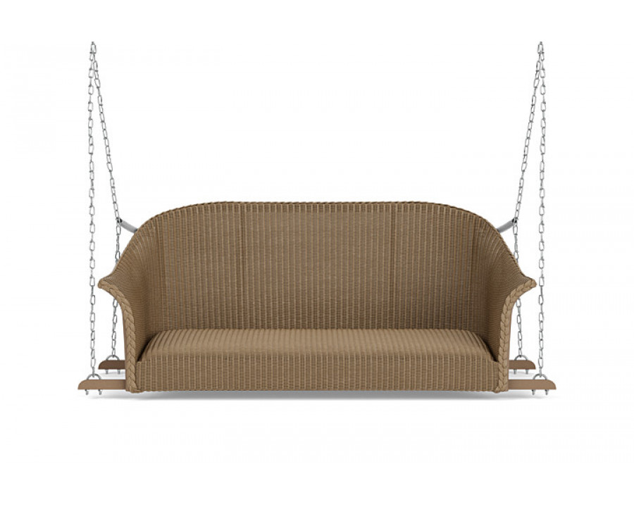 Lloyd Flanders™ All Seasons Settee Swing with Padded Seat - Fawn