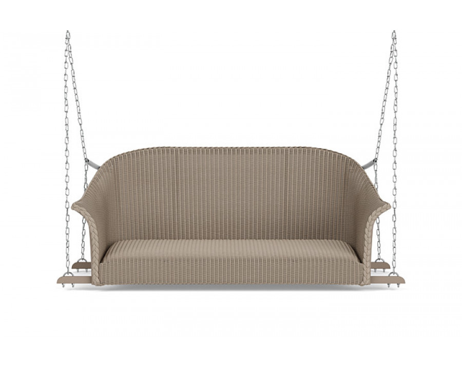 Lloyd Flanders™ All Seasons Settee Swing with Padded Seat - French Beige