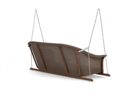 Lloyd Flanders™ All Seasons Settee Swing with Padded Seat - Bark