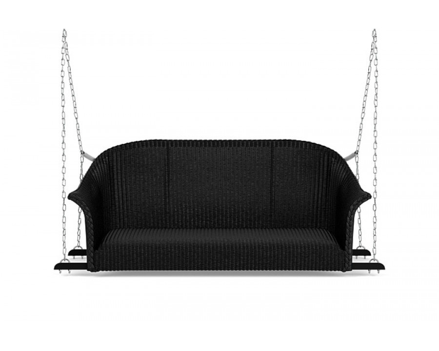 Lloyd Flanders™ All Seasons Settee Swing with Padded Seat - Ebony