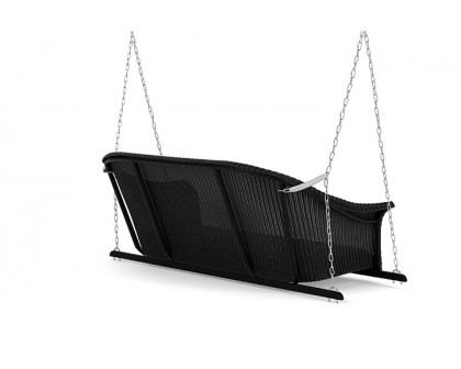 Lloyd Flanders™ All Seasons Settee Swing with Padded Seat - Ebony