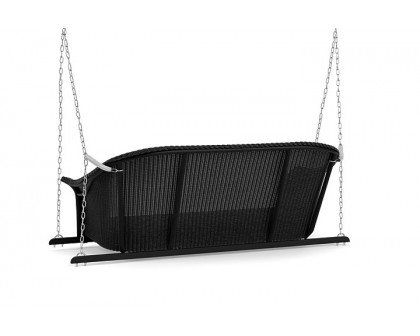 Lloyd Flanders™ All Seasons Settee Swing with Padded Seat - Ebony